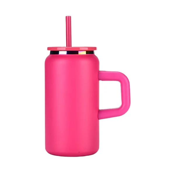 16oz ভ্যাকুয়াম স্টেইনলেস স্টিল অপসারণযোগ্য হ্যান্ডলগুলি দিয়ে মগ করতে পারে